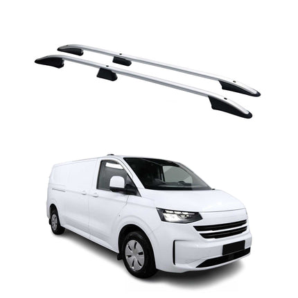 Dachreling Relingträger für VW Transporter T7 2023-2026 L2 Langer Silber Alu 2x