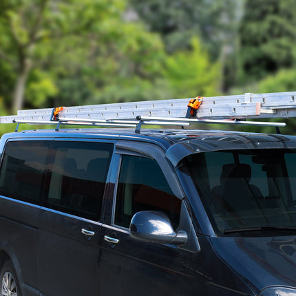 3x Dachträger + Leiterhalter Set für VW T7 Multivan 2021-2026 Silber