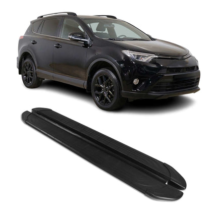 Seitenschweller Trittbretter für Toyota RAV4 Hybrid 2019-2025 Schwarz 2 tlg