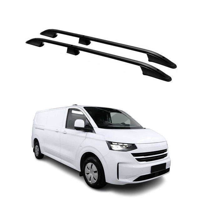 Dachreling Relingträger für VW Transporter T7 2023-2026 L2 Langer Schwarz Alu 2x