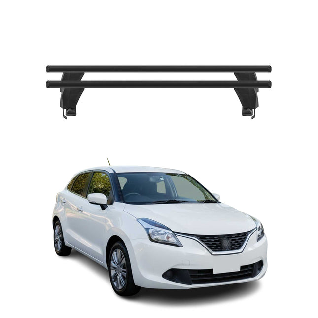 Menabo Dachträger Grundtäger für Suzuki Baleno 2015-2019 Pre-FL 50kg Alu Schwarz