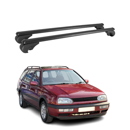 Dachträger für VW Golf Variant 1993-1999 Gepäckträger Grundträger Alu Schwarz 2x