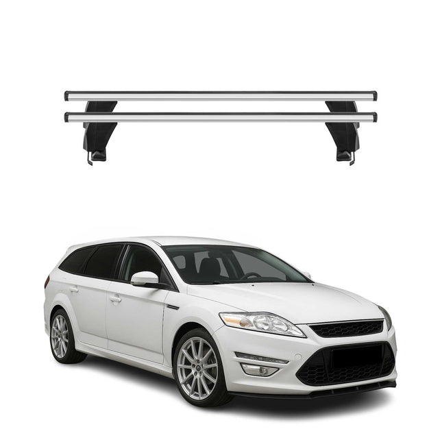Menabo Dachträger für Ford Mondeo Liftback Turnier 2007-2014 50kg Alu Silber 2x
