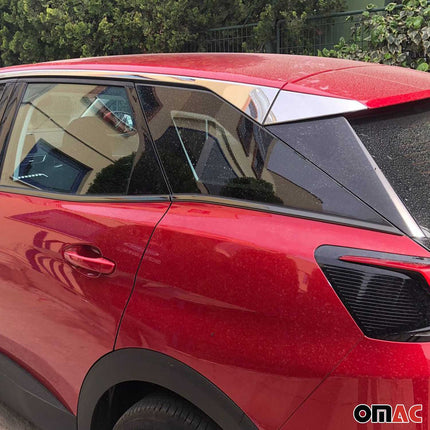 Fensterleisten Zierleisten für Peugeot 3008 2016-2024 Edelstahl Dunkel 8tlg