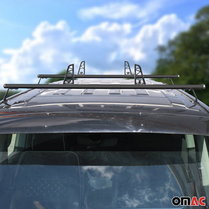 2x Dachträger + Leiterhalter Set für VW T5 T6 Transporter 2003-2024 Schwarz