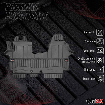 OMAC Gummi Fußmatten für Nissan Primastar 2006-2016 Premium Gummi Schwarz 1tlg