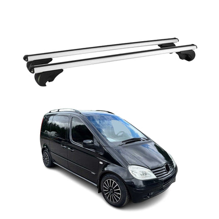Dachträger Grundtäger für Mercedes Vaneo 2001-2005 75kg Alu Silber 2 tlg