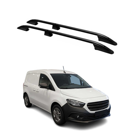 Dachträger Gepäkträger für Mercedes Citan W420 2021-26 L1 Kurzer Schwarz Alu 2x