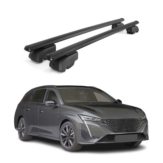 Dachträger Gepäckträger für Peugeot 308 III P5 SW 2021-2023 ABE Alu Schwarz