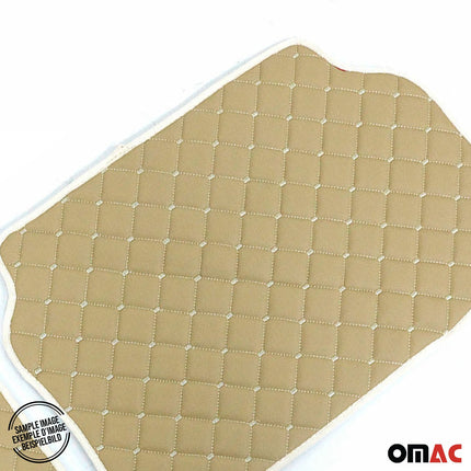Fußmatten Leder Automatten für BMW 3er F30 2011-2019 Kunstleder Beige 4tlg