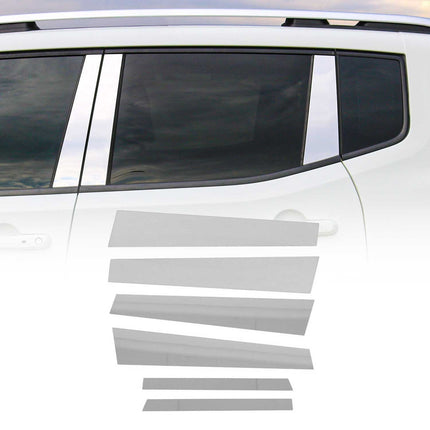 B-Säule C-Säule Türsäulen Verkleidung für BMW 5er E60 2003-2010 Chrom Silber 6x