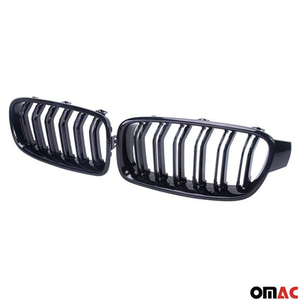 Nieren Grill Kühlergrill für BMW 4er F32 F33 F36 2013-2020 M4 Schwarz