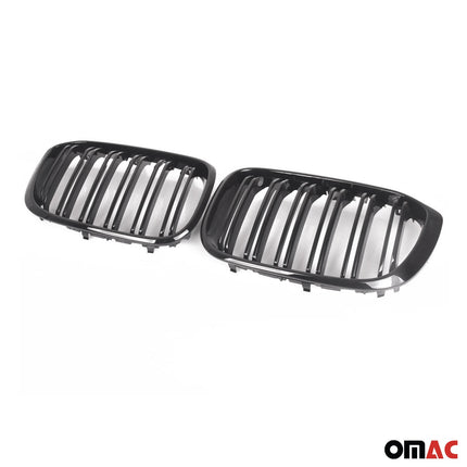 Nieren Grill Kühlergrill für BMW X4 G02 2018-2024 Schwarz Glanz