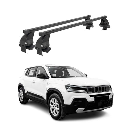 Menabo Dachträger Grundtäger für Jeep Avenger 2023-2026 50kg Stahl Schwarz 2 tlg