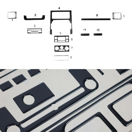 Innenraum Dekor Cockpit für Citroen Jumpy 2007-2016 Piano Schwarz Optik 12tlg