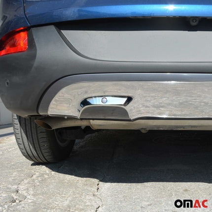 Heckstoßfänger-Diffusor-Zierschutz für Renault Kadjar 2015-2022 Chrom Stahl
