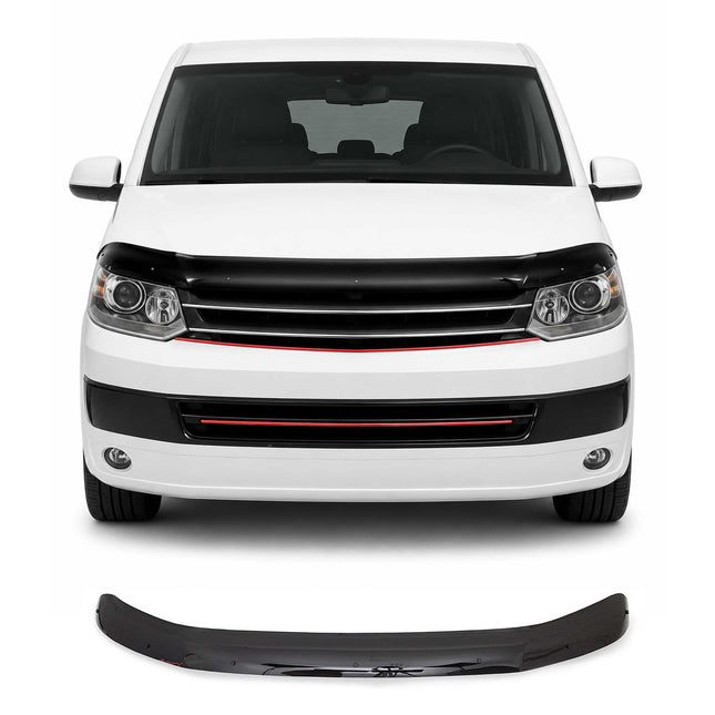 Motorhaube Deflektor Insekten Steinschlagschutz für VW T5 2010-2015 Schwarz