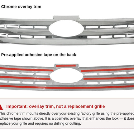 Kühlergrill Leisten Grillleisten für Ford Connect 2009-2014 Edelstahl Chrom