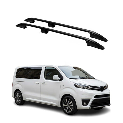 Dachreling Dachgepäckträger für Toyota Proace 2016-2026 Kurzer L1 Alu Schwarz