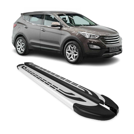 Trittbretter Seitenschweller Seitenbretter für Hyundai Santa Fe 2013-2018 Alu