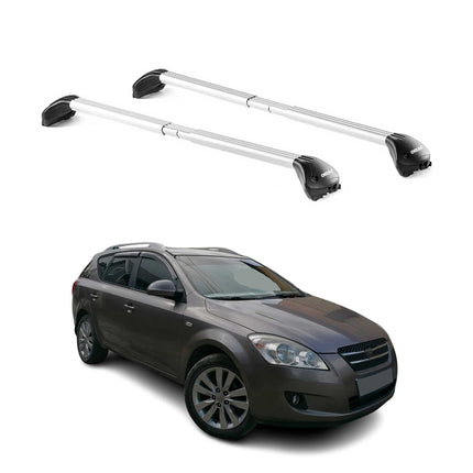 Dachträger Grundtäger für Kia Cee'd Kombi ED 2007-2012 5tür 100kg Alu ABE Silber