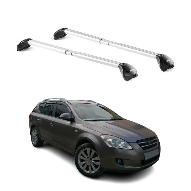Dachträger Grundtäger für Kia Cee'd Kombi ED 2007-2012 5tür 100kg Alu ABE Silber