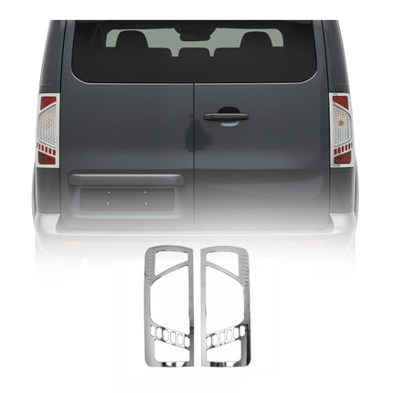 Rücklicht Leisten Heckleuchte für Ford Connect 2009-2014 Chrom ABS Silber 2tlg