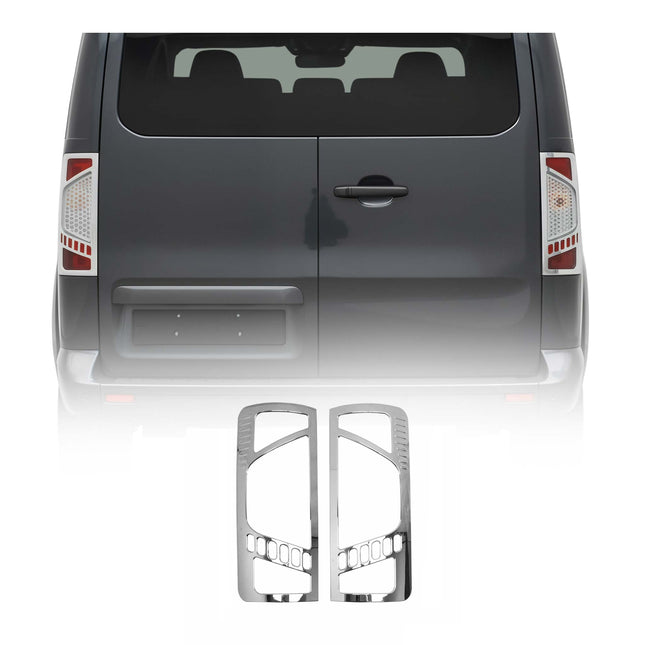 Rücklicht Leisten Heckleuchte für Ford Connect 2009-2014 Chrom ABS Silber 2tlg