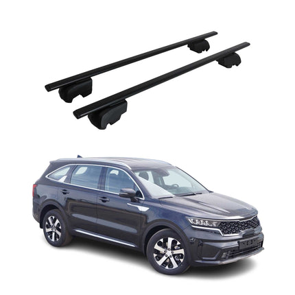 Dachträger Gepäckträger für Kia Sorento 2021-2026 Grundträger ABE Schwarz 2x