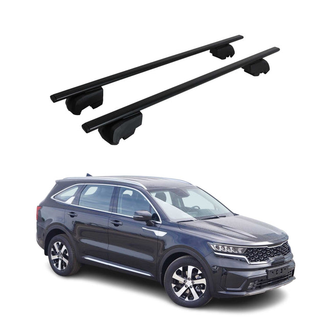 Dachträger Gepäckträger für Kia Sorento 2021-2026 Grundträger ABE Schwarz 2x