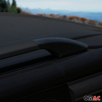 Dachreling Dachgepäckträger Relingträger für Fiat Scudo 2007-2016 L1 Alu Schwarz