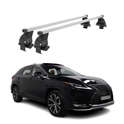 Menabo Dachträger Grundtäger für Lexus RX AL20 2015-2019 50kg Stahl Silber 2 tlg