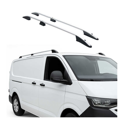 Dachreling Relingträger für VW Transporter T7 2023-2026 L2 Langer Silber Alu 2x