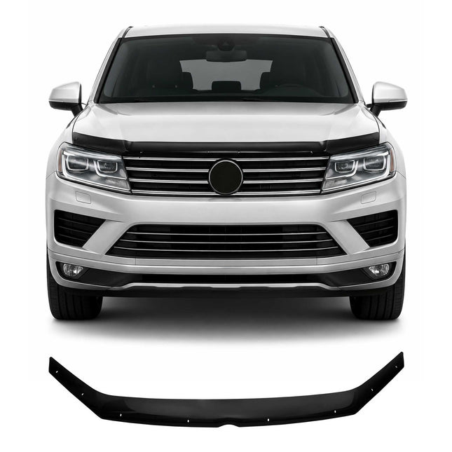 Motorhaube Deflektor Insekten Steinschlagschutz für VW Touareg 2010-2018 Dunkel