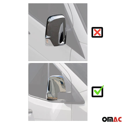 Spiegelkappen Spiegelabdeckung für Mercedes Sprinter 907 910 2018-2026 Edelstahl