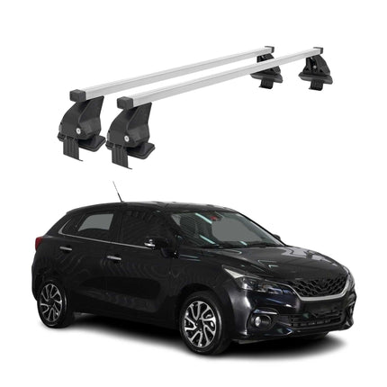 Menabo Dachträger Grundtäger für Suzuki Baleno 2019-2022 FL 50kg Stahl Silber 2x