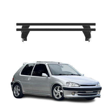 Menabo Dachträger Grundtäger für Peugeot 106 1991-2003 3tür 50kg Alu Schwarz 2x