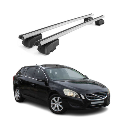 Dachträger Gepäckträger für Volvo V60 2011-2018 Querträger ABE Alu Grau 2x