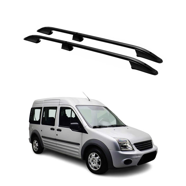 Dachreling Dachgepäckträger für Ford Connect 2002-2013 L2 Langer Alu Schwarz 2x
