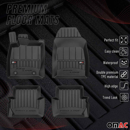 OMAC Gummi Fußmatten für Ford Fiesta mk7 2017-2023 Premium TPE Automatten 4tlg