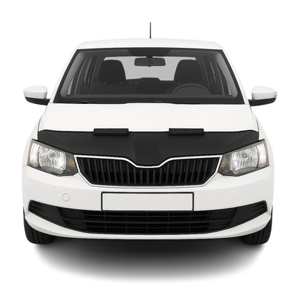 Haubenbra Steinschlagschutz Bonnet Bra für Skoda Fabia 2014-2021 Schwarz Halb