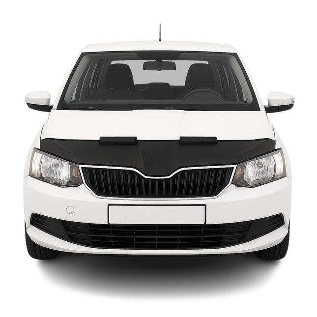 Haubenbra Steinschlagschutz Bonnet Bra für Skoda Fabia 2014-2021 Schwarz Halb