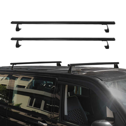 Dachträger Grundtäger für VW Caddy 2004-2015 75kg Aluminium Schwarz 2 tlg