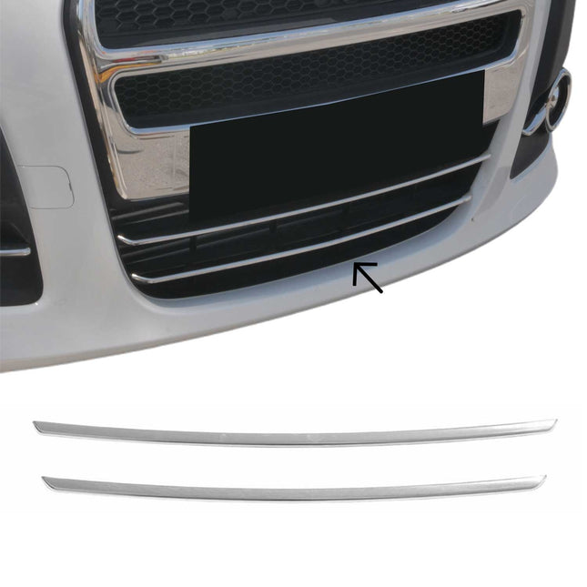 Kühlergrill Leisten Grillleisten für Fiat Doblo 2010-2014 Edelstahl Chrom 2tlg