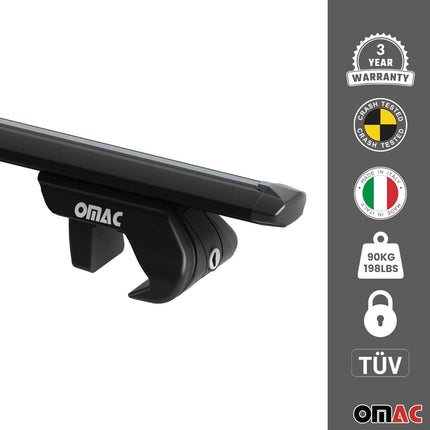 Dachreling + Dachträger Satz für Subaru XV 2012-2018 Alu Schwarz 4x