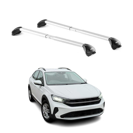 Dachträger Grundtäger für VW Taigo 2021-2026 5 tür 100kg Alu Silber 2 tlg ABE