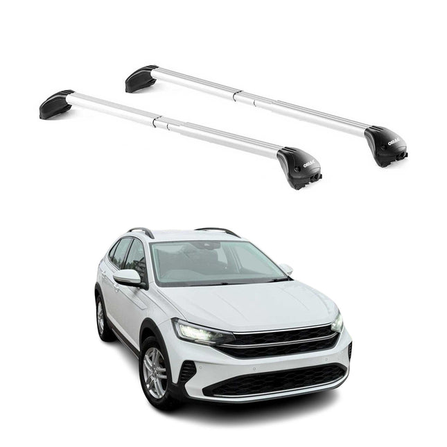 Dachträger Grundtäger für VW Taigo 2021-2026 5 tür 100kg Alu Silber 2 tlg ABE