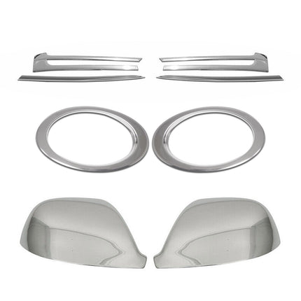 Spiegelkappen Nebelscheinwerfer Grillleiste Satz für VW T5 2009-2015 Edelstahl