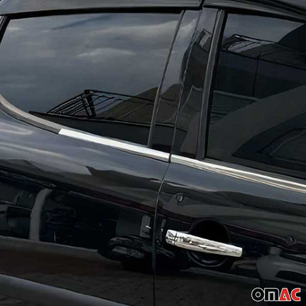 Fensterleisten Zierleisten für Peugeot 207 Schrägheck 5-Tür 2006-2012 Chrom 4tlg