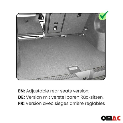 OMAC Fußmatten & Kofferraumwanne Set für BMW 2er F45 2014-2021 Gummi Schwarz 5x